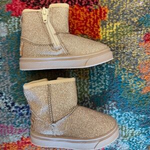 Oomphies Sparkly Gold Kids Boots